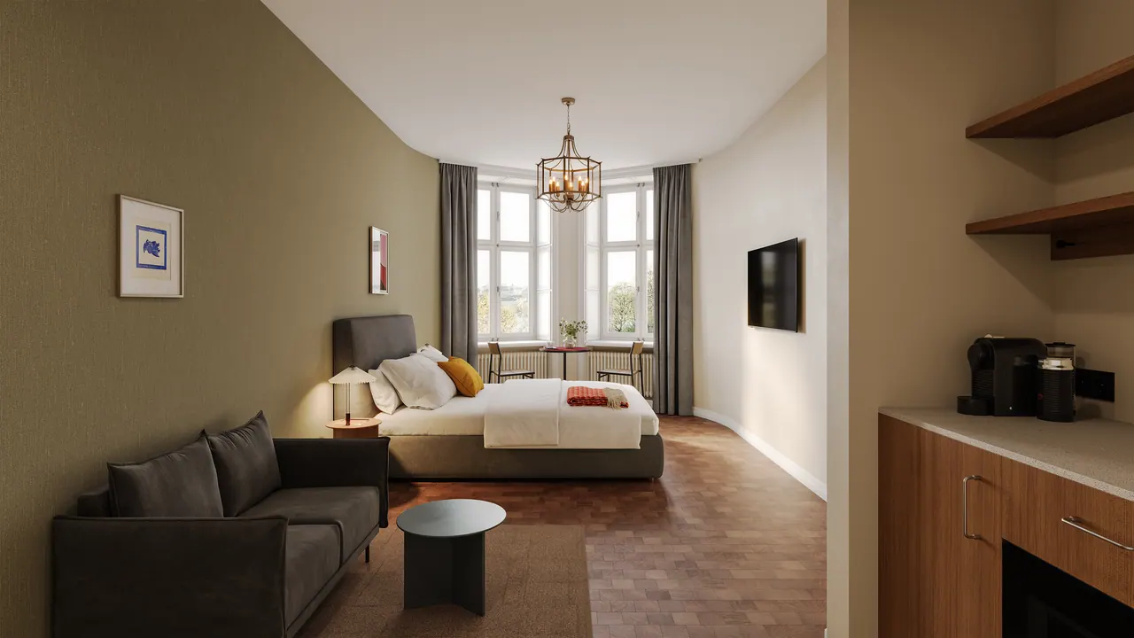 Apartmenthotel LUM31 — Ansicht, 3D-Visualisierung