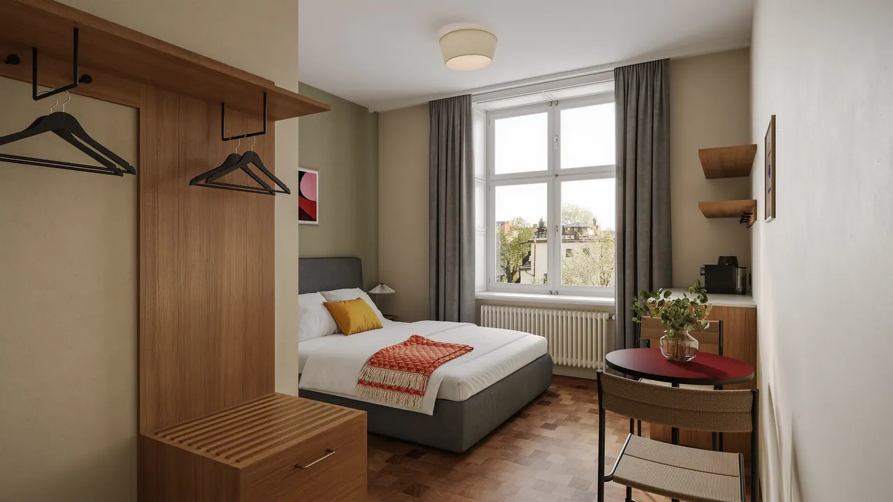 Apartmenthotel LUM31 — Ansicht, 3D-Visualisierung