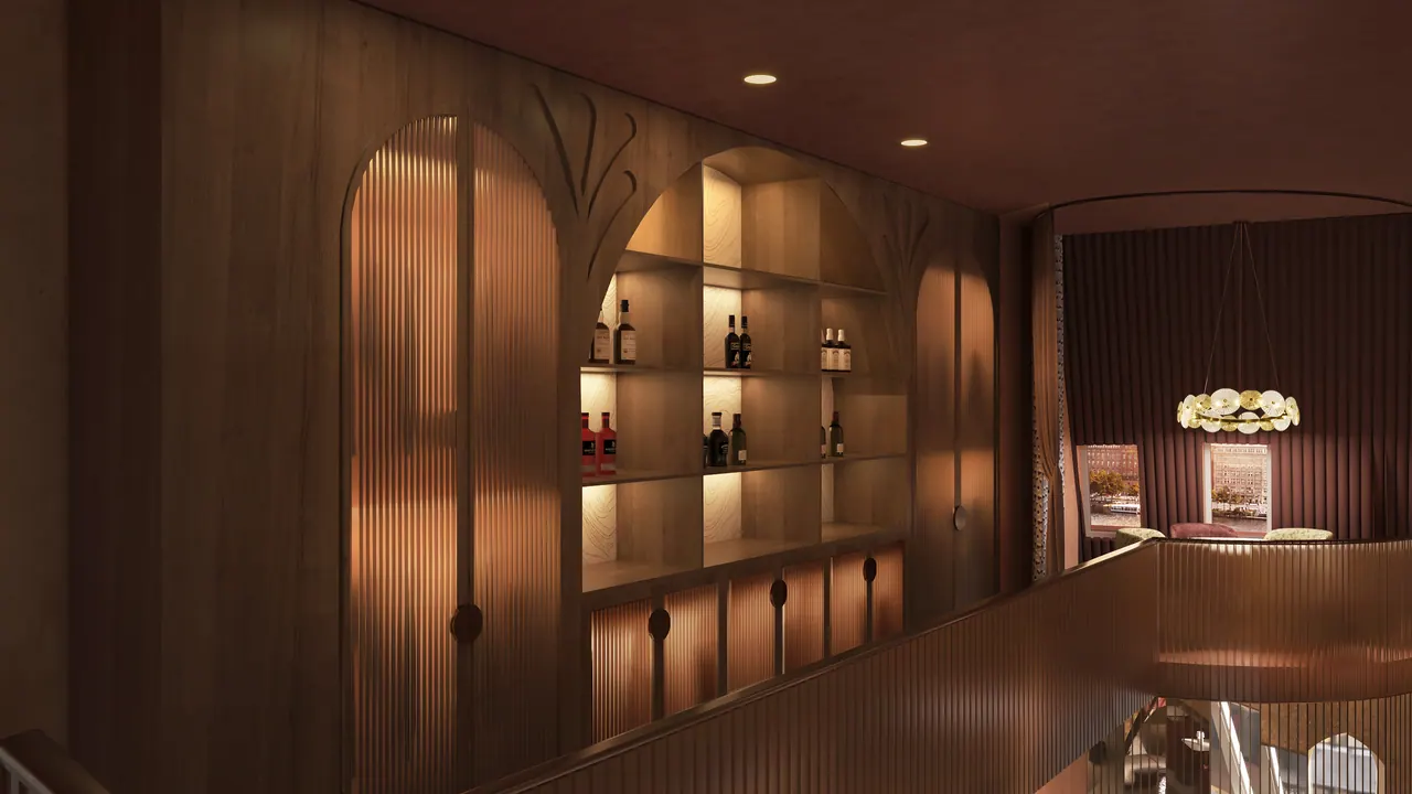 Bar in Hamburg — Ansicht, 3D-Visualisierung