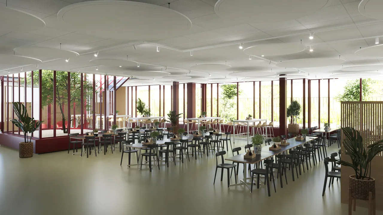 Restaurant: drei Designvarianten — Designvariante, 3D-Visualisierung