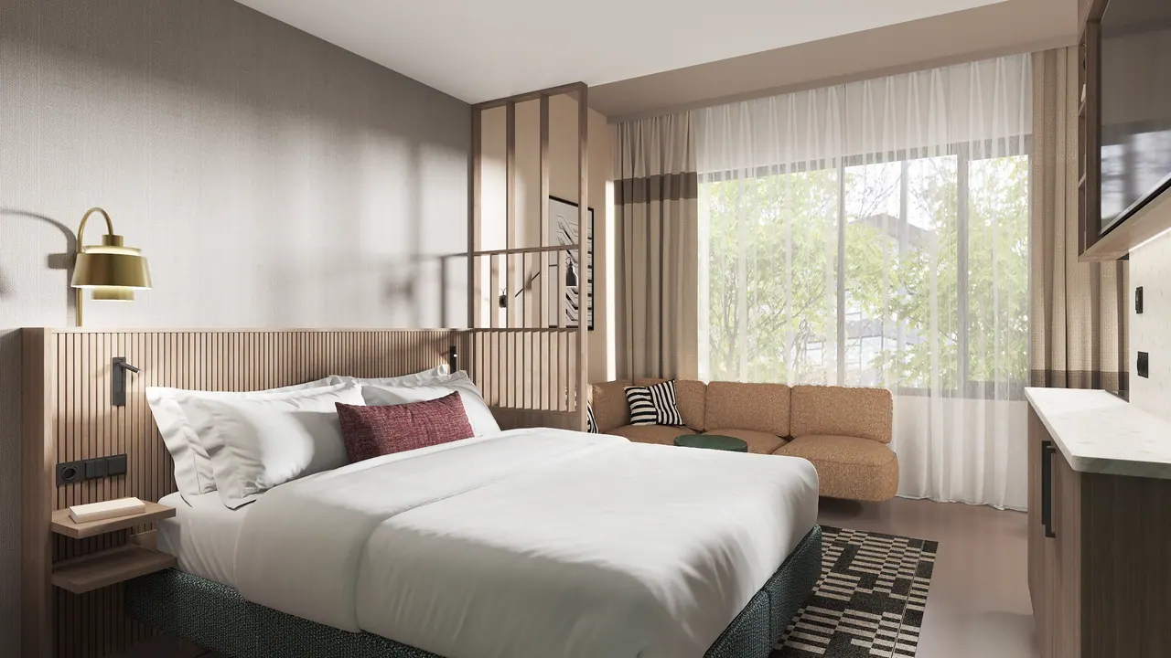 Serviced Apartment — Ansicht, 3D-Visualisierung