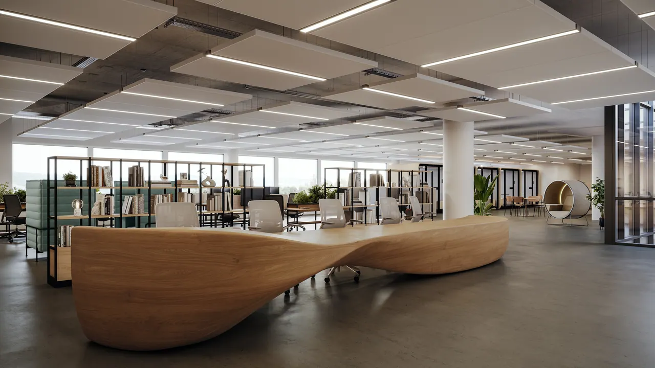 Spengler Park: Büroflächen — Bürofläche, 3D-Visualisierung